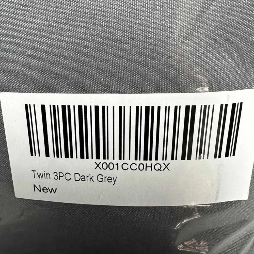 CGK Linens Twin 3 Piece Sheet Set Dark Gray New Sealed Soft Microfiber